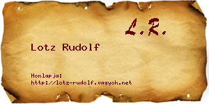 Lotz Rudolf névjegykártya
